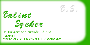 balint szeker business card
